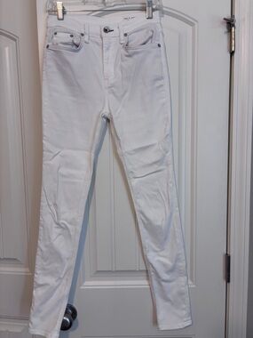 rag & bone White Denim Skinny Jeans